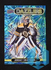 2021-22 UD Series 1 Dazzlers Blue #DZ-4 Jeremy Swayman - Boston Bruins